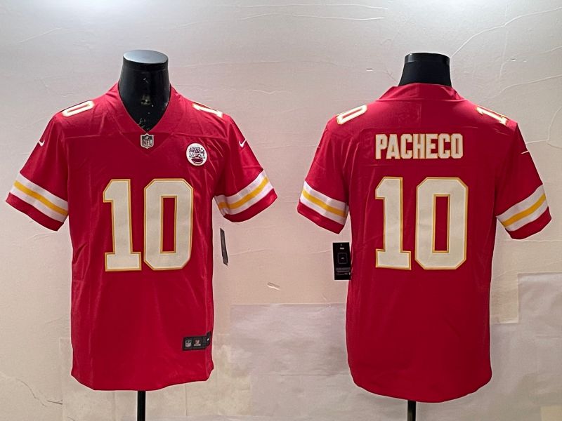 Men Kansas City Chiefs 10 Pacheco Red Second generations 2025 Nike Limited NFL Jersey style 1
